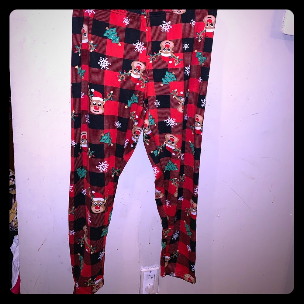 Christmas fleeced lined leggings